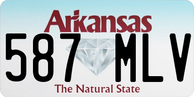 AR license plate 587MLV
