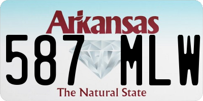 AR license plate 587MLW