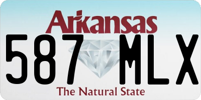 AR license plate 587MLX