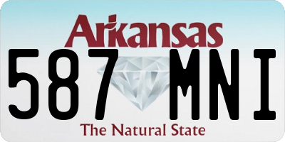 AR license plate 587MNI