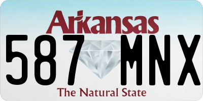 AR license plate 587MNX