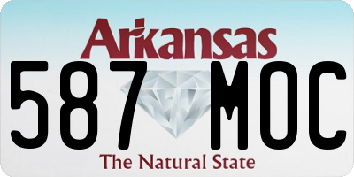 AR license plate 587MOC
