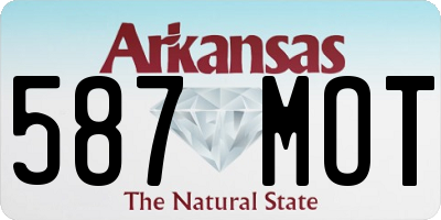 AR license plate 587MOT