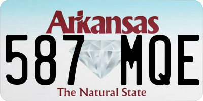 AR license plate 587MQE