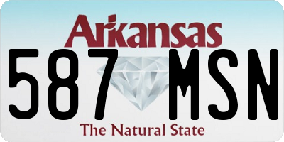 AR license plate 587MSN