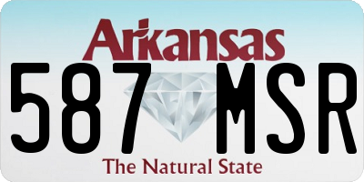 AR license plate 587MSR