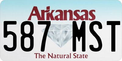 AR license plate 587MST