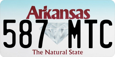 AR license plate 587MTC