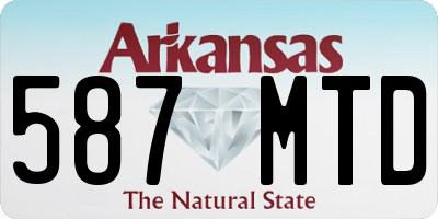 AR license plate 587MTD