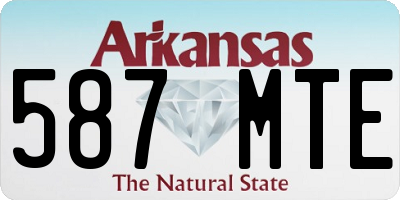 AR license plate 587MTE