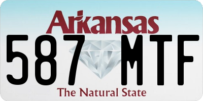 AR license plate 587MTF