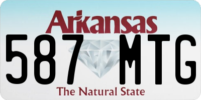 AR license plate 587MTG