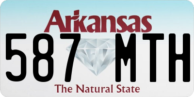 AR license plate 587MTH