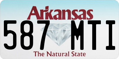 AR license plate 587MTI