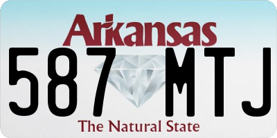 AR license plate 587MTJ