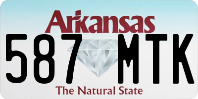 AR license plate 587MTK