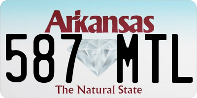 AR license plate 587MTL