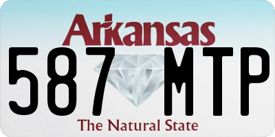 AR license plate 587MTP