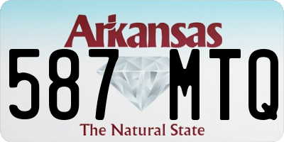 AR license plate 587MTQ