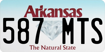 AR license plate 587MTS