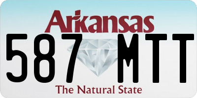 AR license plate 587MTT