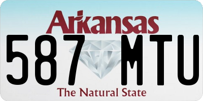 AR license plate 587MTU