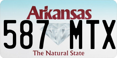 AR license plate 587MTX