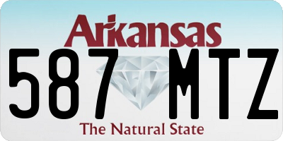 AR license plate 587MTZ