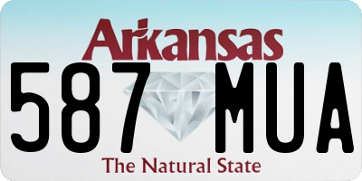 AR license plate 587MUA