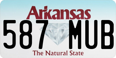 AR license plate 587MUB