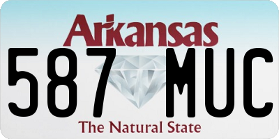 AR license plate 587MUC