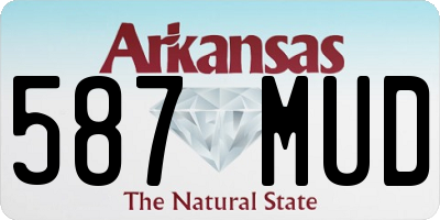 AR license plate 587MUD