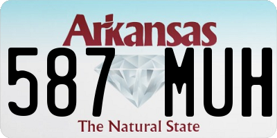 AR license plate 587MUH