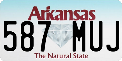 AR license plate 587MUJ