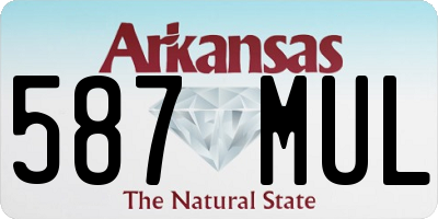 AR license plate 587MUL