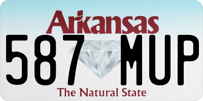 AR license plate 587MUP