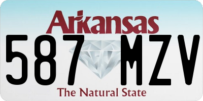 AR license plate 587MZV