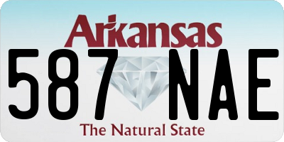 AR license plate 587NAE