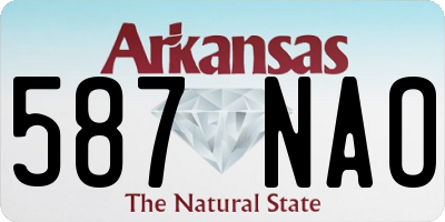 AR license plate 587NAO