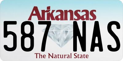 AR license plate 587NAS