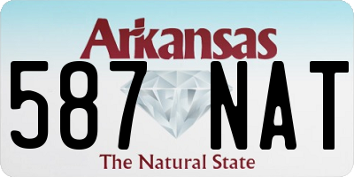 AR license plate 587NAT