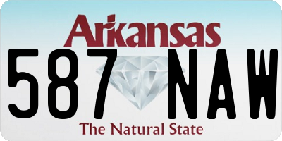 AR license plate 587NAW