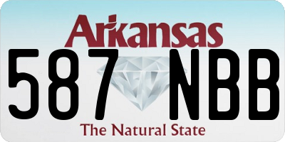 AR license plate 587NBB