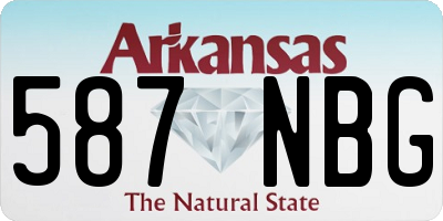 AR license plate 587NBG