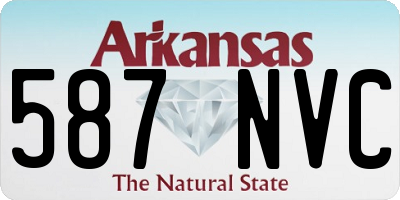 AR license plate 587NVC