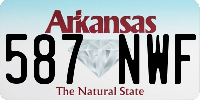 AR license plate 587NWF