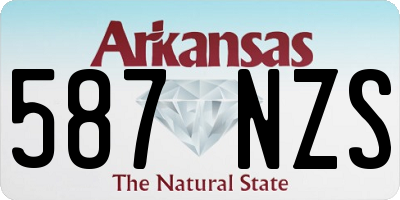 AR license plate 587NZS