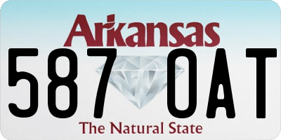 AR license plate 587OAT