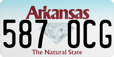AR license plate 587OCG