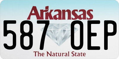 AR license plate 587OEP